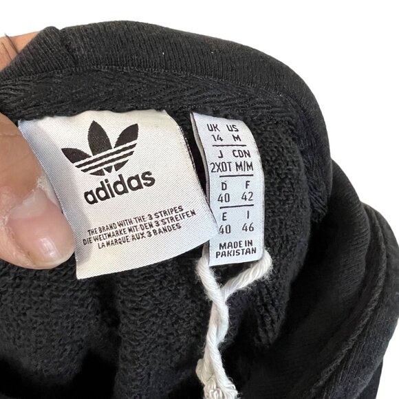 Adidas Mens Black Logo Trefoil Stripe Pullover Hoodie Sweater Size Medium - Picture 5 of 5
